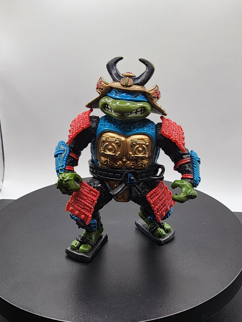 Green Samurai Turtle Action Figure with Red Armor